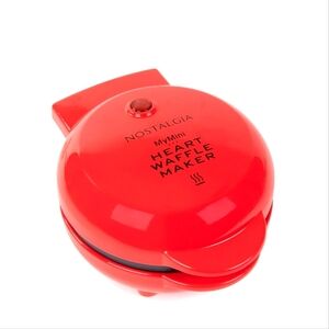 NEW Nostalgia MyMini Red Heart Waffle Maker